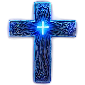 Ethereal Blue Cross PNG 16