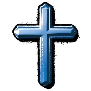 Ethereal Blue Cross PNG Qpq