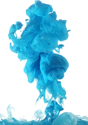 Ethereal Blue Smoke Art PNG image