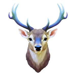 Ethereal Deer Head Dreamy Art PNG 06212024 PNG