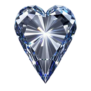 Ethereal Diamond Heart PNG 06262024