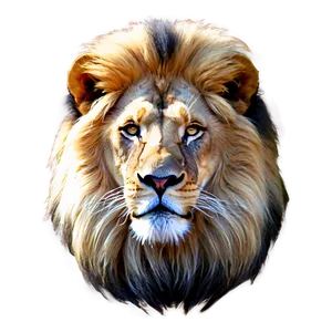 Ethereal Lion Face PNG Hxu19
