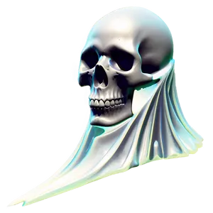 Ethereal Skull Figure PNG A