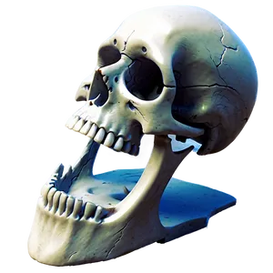 Ethereal Skull Figure PNG D