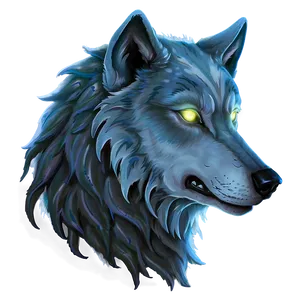 Ethereal Spirit Wolf Face Png 06292024 PNG image