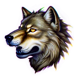 Ethereal Spirit Wolf Face Png 77 PNG image