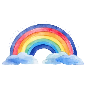 Ethereal Watercolor Rainbow Png 3 PNG image