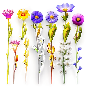 Ethereal Wildflowers Glow PNG 06202024