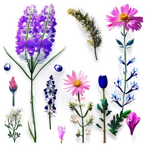 Ethereal Wildflowers Glow Png 43 PNG image