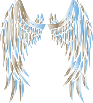 Ethereal Wings Sky Background PNG image