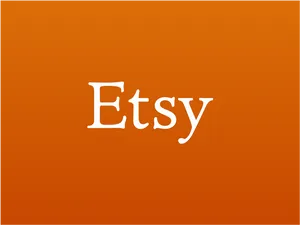 Etsy Logo Orange Background PNG image