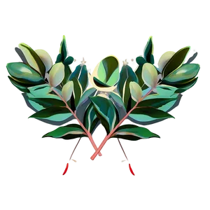 Eucalyptus Leaves Vector PNG Skh