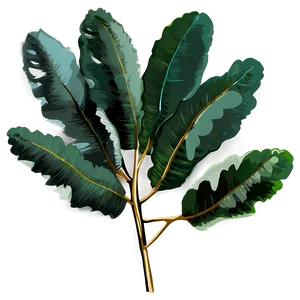 Eucalyptus Monochrome Art PNG Isq23 PNG