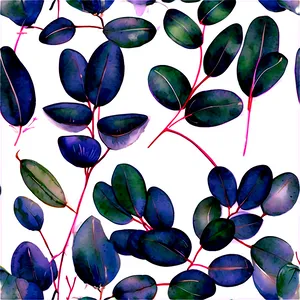 Eucalyptus Watercolor Fabric Design PNG Wej PNG