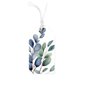 Eucalyptus Watercolor Favor Tag PNG Fsk