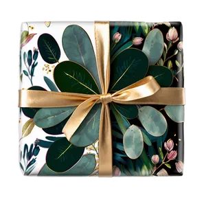Eucalyptus Watercolor Gift Wrap PNG 06272024