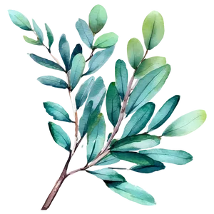 Eucalyptus Watercolor Journal PNG Bss