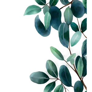 Eucalyptus Watercolor Phone Wallpaper PNG Jjo