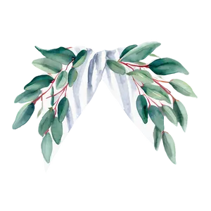 Eucalyptus Watercolor Scarf Design PNG 53 PNG