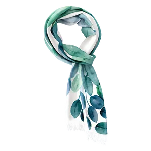 Eucalyptus Watercolor Scarf Design PNG Rai