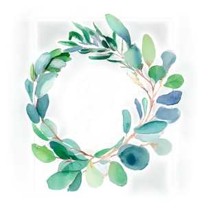 Eucalyptus Watercolor Table Number PNG 06272024