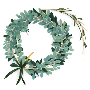 Eucalyptus Wreath Clipart PNG Mms