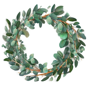 Eucalyptus Wreath Clipart PNG Oog
