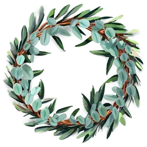 Eucalyptus Wreath Clipart PNG Qgc12
