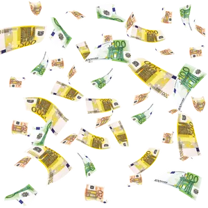 Euro Currency Rain PNG image