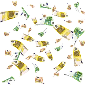 Euro Currency Rain Falling Money