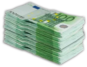 Euro Currency Stack100 Euro Bills PNG image