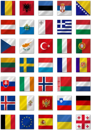European Flags Collage