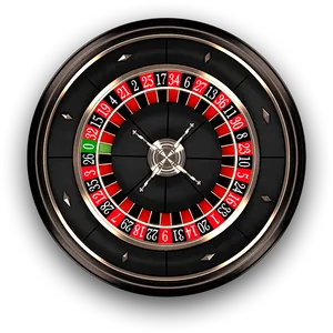 European Roulette Wheel Closeup PNG image