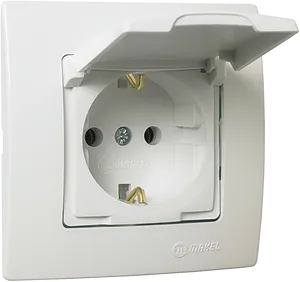 European Style Electrical Outlet With Cover PNG image