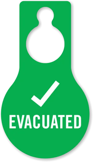 Evacuated Sign Graphic PNG image