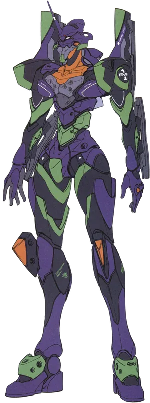 Evangelion_ Unit01_ Standing_ Pose PNG image