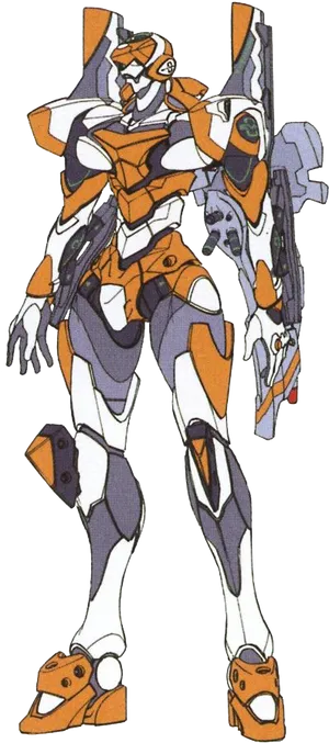 Evangelion_ Unit02_ Standing_ Pose PNG image