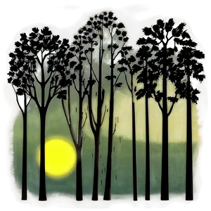 Evening Tree Line PNG 06292024