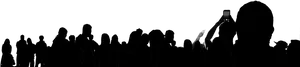 Event Crowd Silhouette PNG
