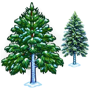 Evergreen Tree In Forest PNG Rqi
