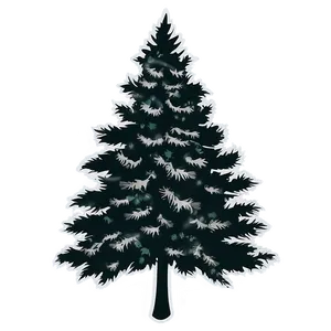 Evergreen Tree Silhouette Vector PNG 06212024 PNG