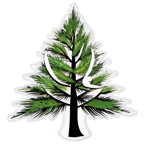 Evergreen Tree Silhouette Vector PNG Sdw62