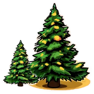 Evergreen Tree Sunset PNG Hsr