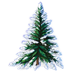 Evergreen Tree With Snowflakes PNG Sak54 PNG