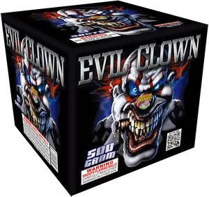 Evil Clown Fireworks Packaging PNG image