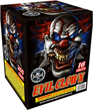 Evil Clown Fireworks Packaging PNG image