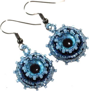 Evil Eye Beaded Earrings PNG image