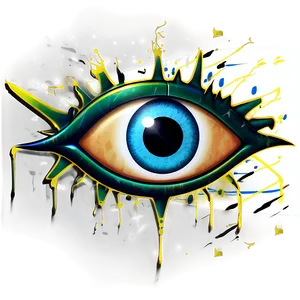 Evil Eye Graffiti PNG Tig64
