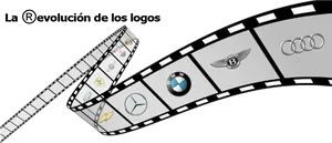 Evolutionof Automotive Logos Filmstrip PNG image