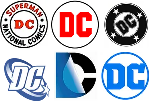 Evolutionof D C Comics Logos PNG image